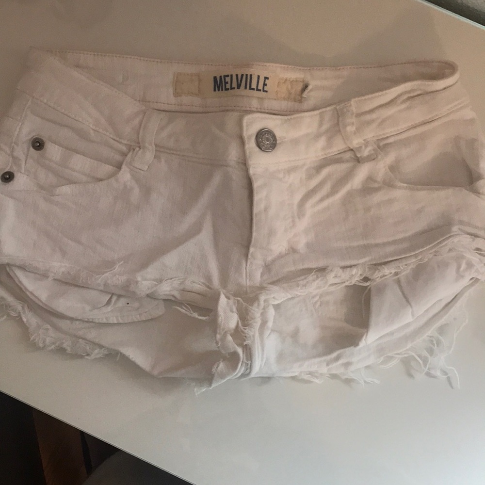 Brandy Melville white denim shorts